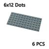 6Pcs 6x12 Dots Thin Base Plate Building Blocks Baseplate Create Classic MOC Bricks Construction Parts Compatible With 3028 Toys