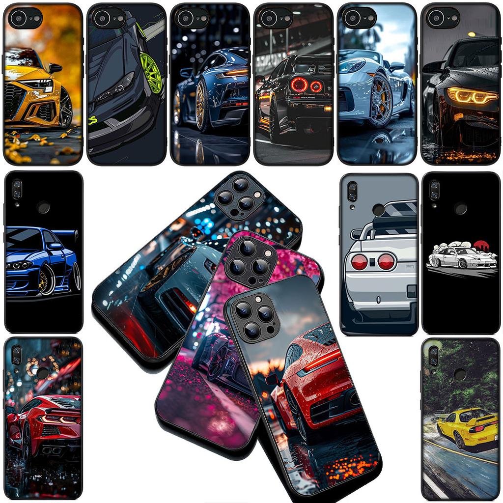 Supercar Super Car Cartoon Taillights Cover for Xiaomi Redmi Note 12 11 10 Pro 10A 10C 12C 13C Note12 12Pro Coque Phone Case