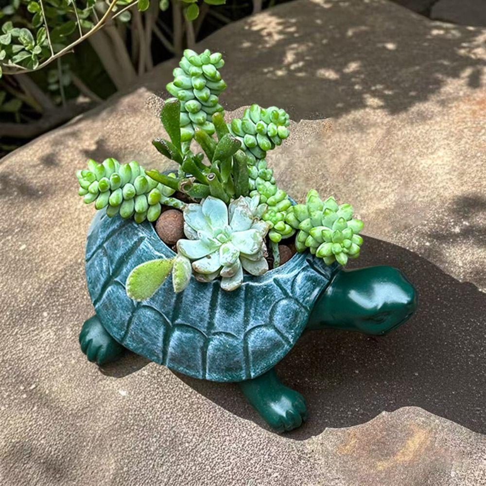 Handicraft Turtle Flowerpot Creative Hydroponic Flower Holder  Aromatherapy Bottle