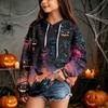 Children's Casual Hoodie with Halloween Print Pullover for Holiday Parties