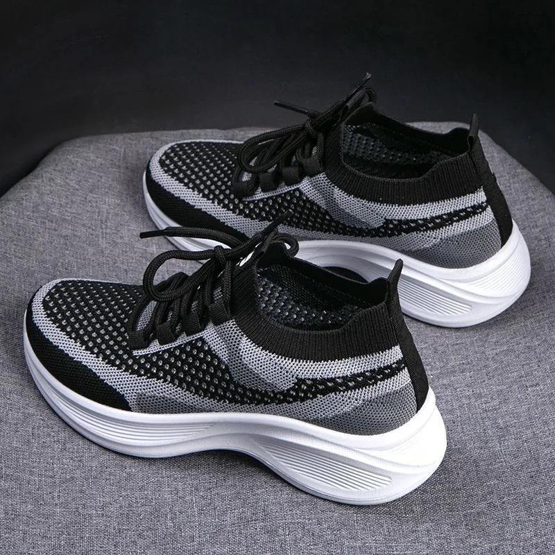 

Летняя спортивная и повседневная женская обувь из дышащей сетки с плетением «муха», удобная, легкая, с мягкой подошвой, для бега, студенческая обувь в кампусном стиле 36