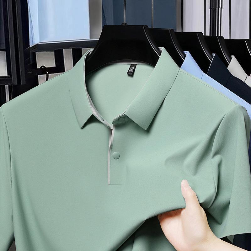 Men's Short Sleeve POLO Shirt Lapel Casual Versatile Summer T-Shirt Men's
