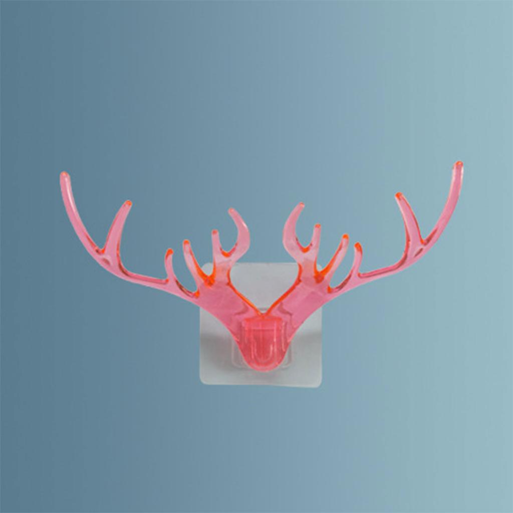Self Adhesive Wall Hook Without Drilling Coat Bag Bathroom Door Kitchen Towel Hanger Deer Head Hook Storage Accessories