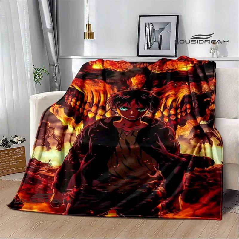 Cartoon A-Attack On Titan Printed Blankets Picnic Blanket Warm Flannel Blankets Home Bed Linings Blankets for Beds Birthday Gift