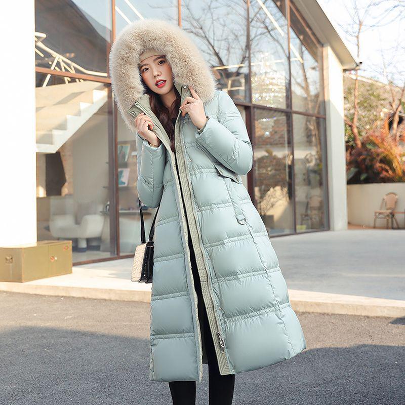 2025 Women's Long Slimming Cotton Coat with Fur Collar – Thickened, Warm Winter Fashion Jacket