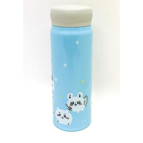 OSK Chiikawa Direct Stainless Steel Water Bottle, 480ml, Lightweight, Insulated, Character Design, SBR-480B, Blue