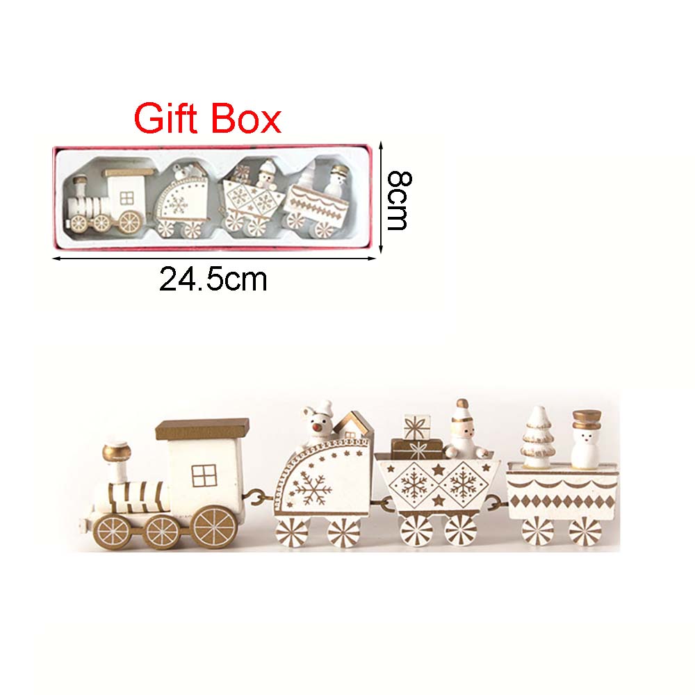 Christmas Wood Train Decoration,Christmas Ornaments With Moving Train,Home Noel,Happy New Year Gifts