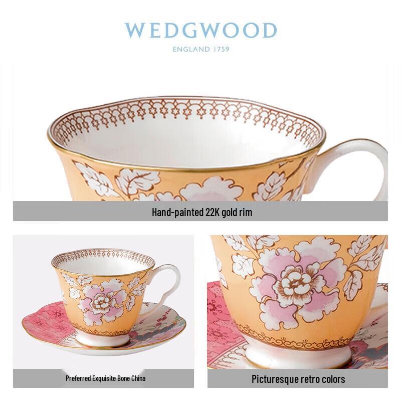Wedgwood Butterfly Bloom Yellow Coffee Cup & Saucer