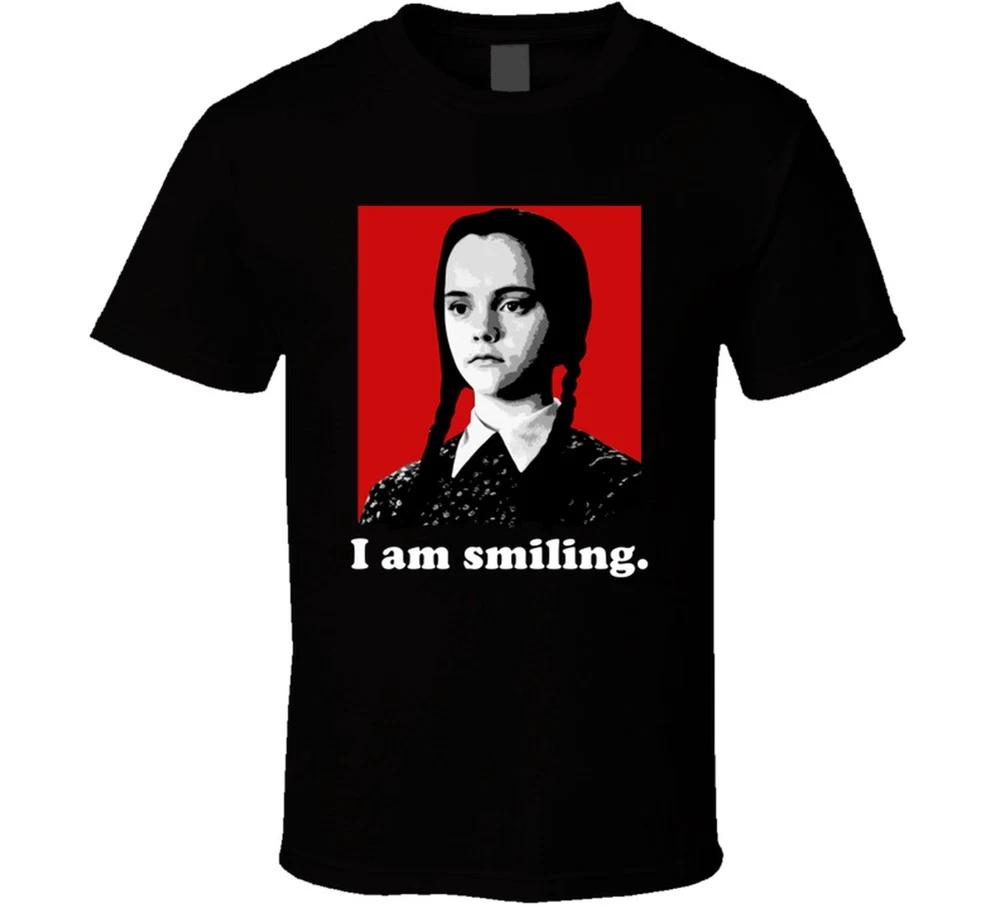 I Am Smiling Wednesday Addams Family Quotes Halloween Movie Show T Shirt S