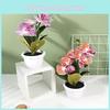 Four Flower Simulated Spotted Striped Phalaenopsis Artificial Bonsai Decor Room