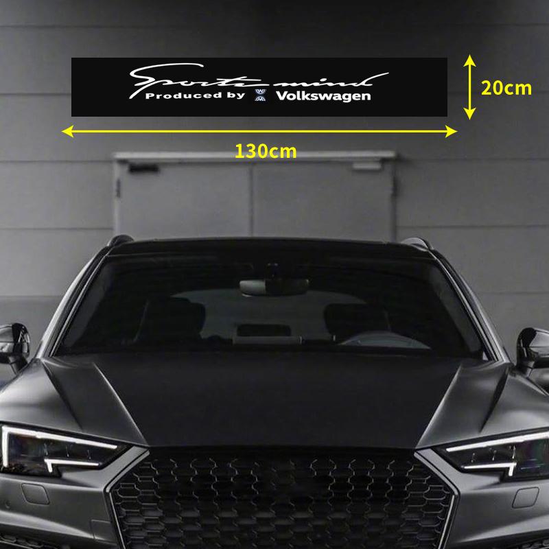 Auto Front Windshield Stickers Reflective Car Tuning Vinyl Decal 3D Stickers For Volkswagen Golf-5 6 7 Lavida Polo Tiguan Passat