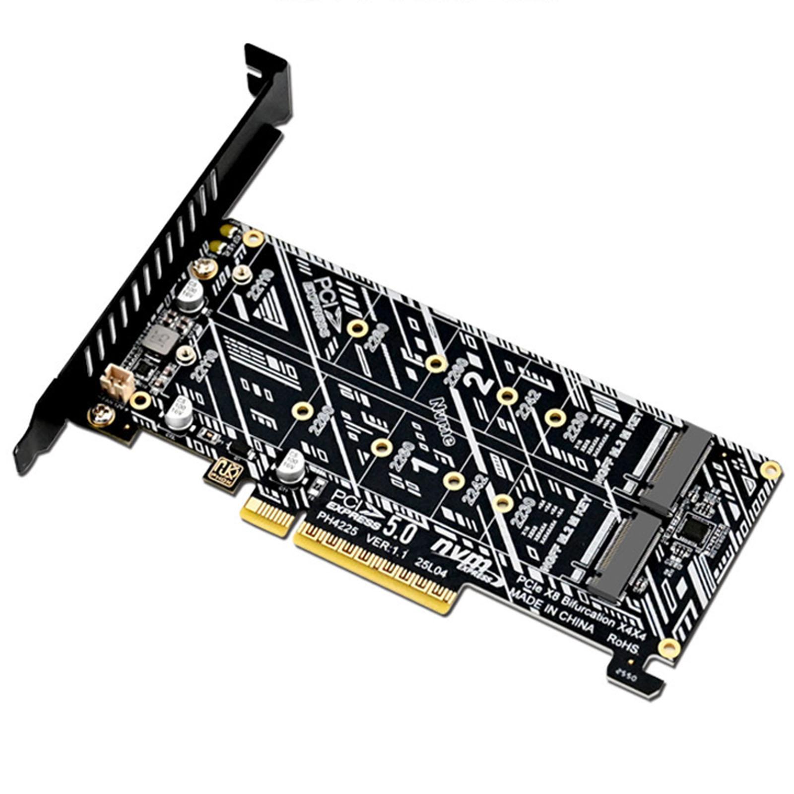 

PCIE To NVME Drive Expansion Card Tools Included M-Key 2230/2242/2260/2280/22110 SSD NVMe PCIe Card for Data Movement чорний