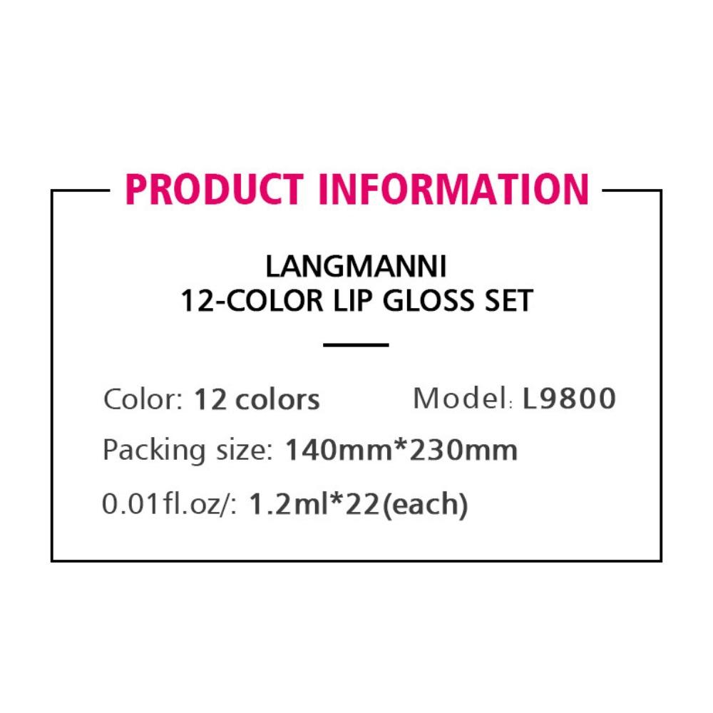 12-color Matte Lip Gloss Set Mist Long-term Moisturizing Matte Non-stick Cup Lip Gloss Gift Set