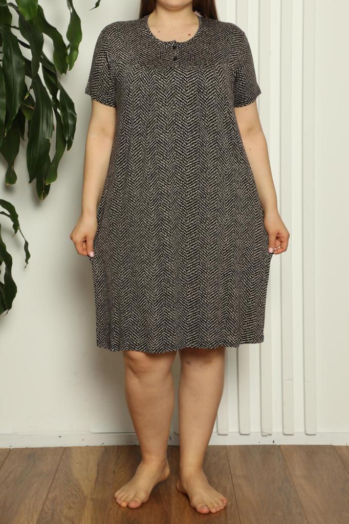 Maternity Tunic Nightgown Short Sleeve Lycra Plus Size