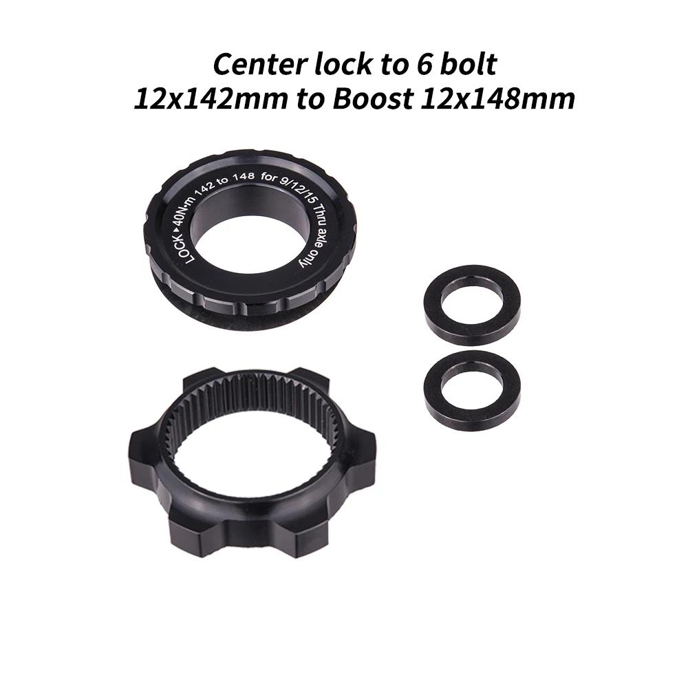 ZTTO Bicycle Hub Center lock To 6 Bolt  Adapter Disc Brake Boost Hub Spacer 15x100 to 15x110mm 12X142 To 12x148mm Thru axle