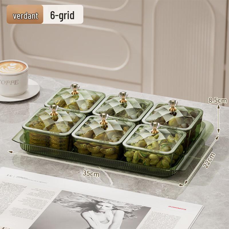 

ZISIZ Divided Snack Tray with Lid