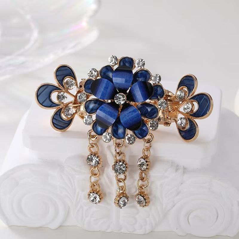 Fashion Crystal Butterfly Women's Hair Clip Colorful Rhinestone Elegant Kawaii Girl Tassels Hair Accessory Hair Clip Headband