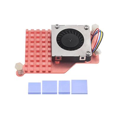 For Raspberry Pi 5 Active Cooler Software Control Heatsink Radiator w/Adjustable Speed Cooling Fan Cooling Radiator Pure Copper