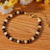 Natural Tiger Eye Stone Handmade Necklace High-end Sweater Chain Beaded Pendant  Collarbone Chain