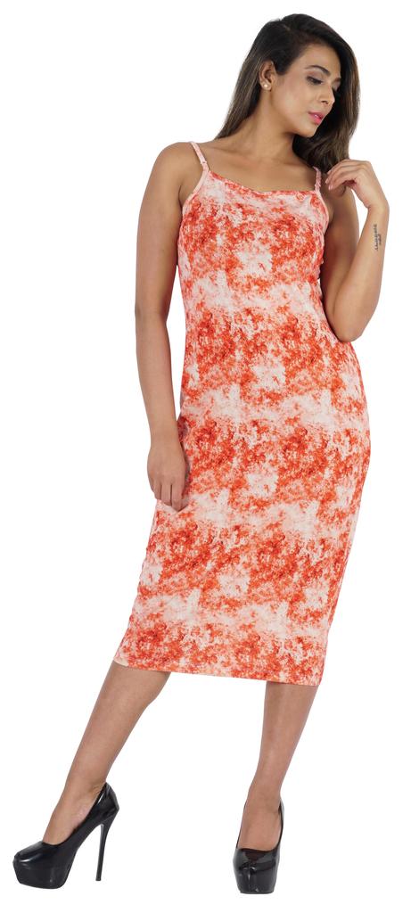 Inkmeso Womens Sexy Spaghetti Strap Dress Printed Bodycon Club Party Midi