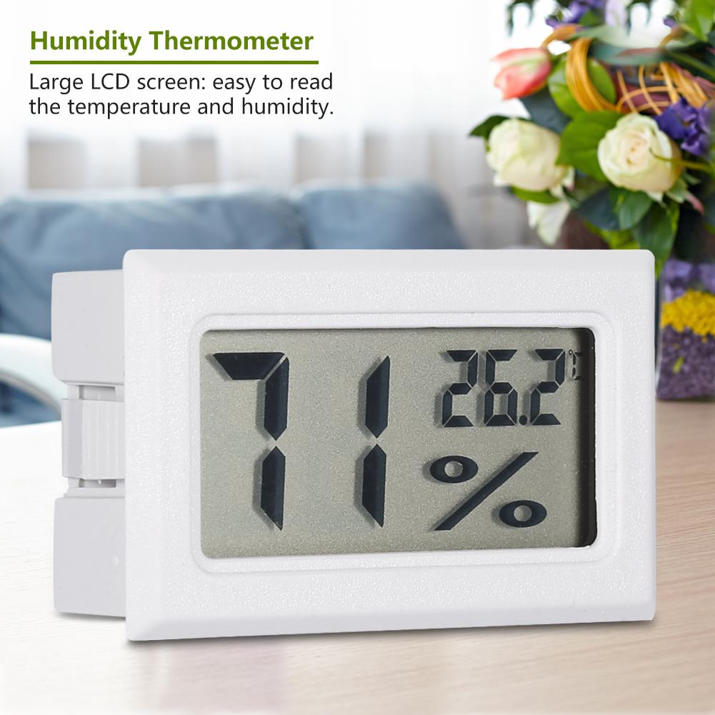 Digital LCD Hygrometer Indoor Thermometer Humidity Monitor for Home, Office, Greenhouse (White)