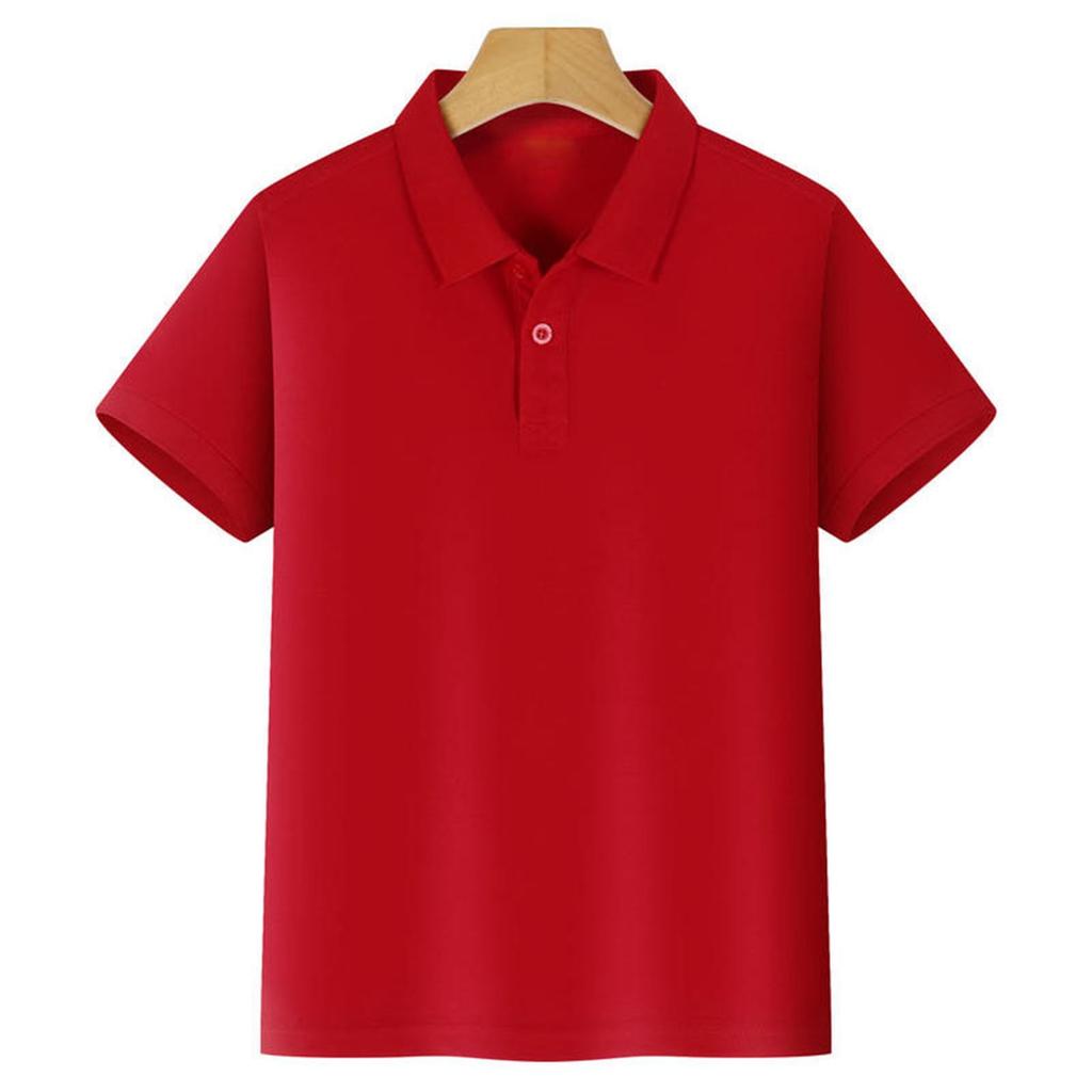 Children's Casual Polo Shirt Short Sleeve Loose Fit Solid Color Basic Tee Comfortable Lightweight Soft Fabric