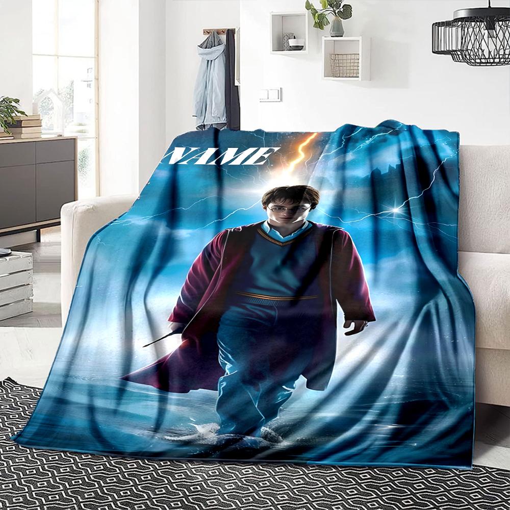 Custom Name "Harry Potter's Magical Adventure" blanket for Couch & Bed, Plush Cozy Fuzzy Blanket Super Soft & Warm Blankets for Fall and Winter. 09081