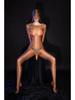 M Xl Hooded Lustrous Gleaming Stretch Fabric Catsuit Encased Hand Bodystocking Penis Sheath All In One Nylon Tights Leotard Conjoined Jumpsuit