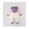 Baby Down Snowsuit 2026 Winter Infant Hooded Puffer Jumpsuit Girls 1-3 Years Extra Warm Outfit