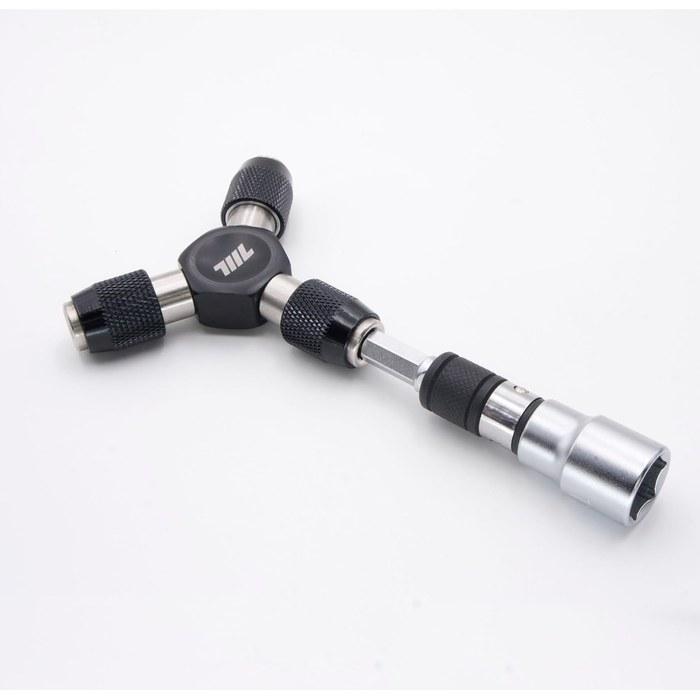711L 1/4 Zoll Sechskant zu Antriebsstecknuss 2-in-1 Verlängerungs-Kombination 1 Sechskant-Ende & 1 Flaches Ende Multi-Werkzeug & 1/4 Zoll Adapter Kompatibel