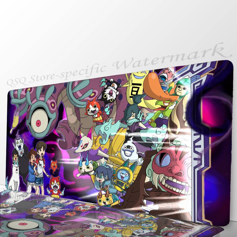 Anime Y-Yo-kai Watch Mousepad Non-slip Suitable For Office Computers Laptops E-sports Game Desk Mats XXL Keyboard