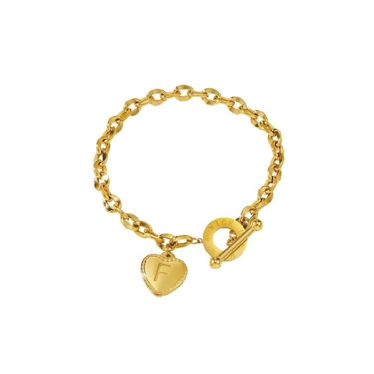 Adjustable OT Buckles Heart Charm Stainless Alloy Jewelry Elegant Wrist Chain For Sensitive Skin And Long Lasting Shine