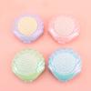 2-In-1 Mini Air Cushion Brush with Makeup Mirror Portable Shell Shape Travel Hair Comb Women Girls Folding Round Mirror Scalp Massage Detangling Brush
