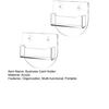 Window Mount Business Card Holder with Suction Cups Clear Acrylic Business Card Display Stand Single Pocket Organizer