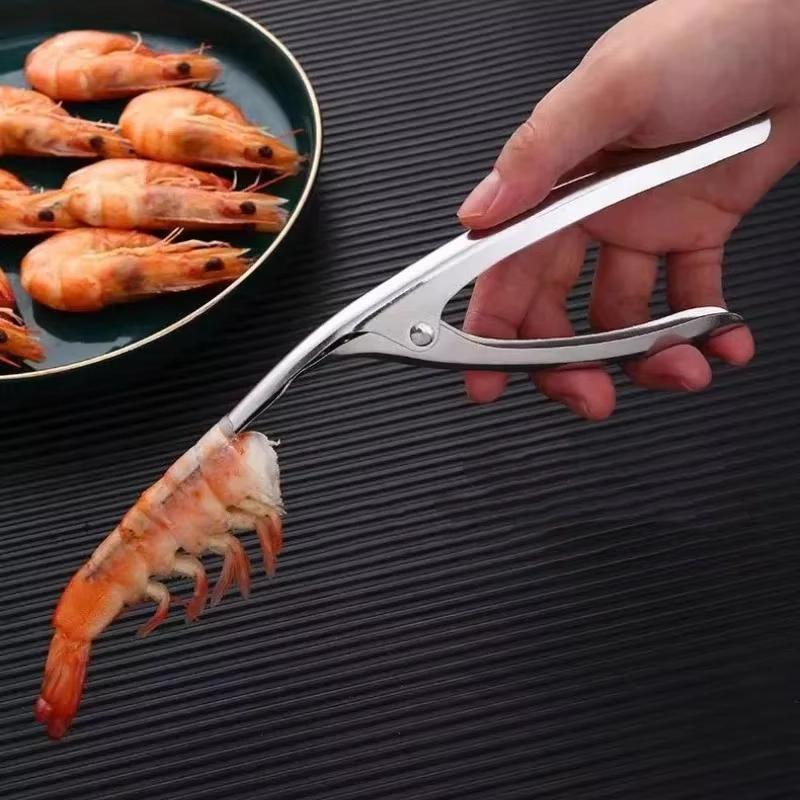 Stainless Steel Shrimp Peeler Prawn Kitchen Appliance Line Cutter Cleaning Shrimp Line Fishing Lobster Seafood Kitchen Tools