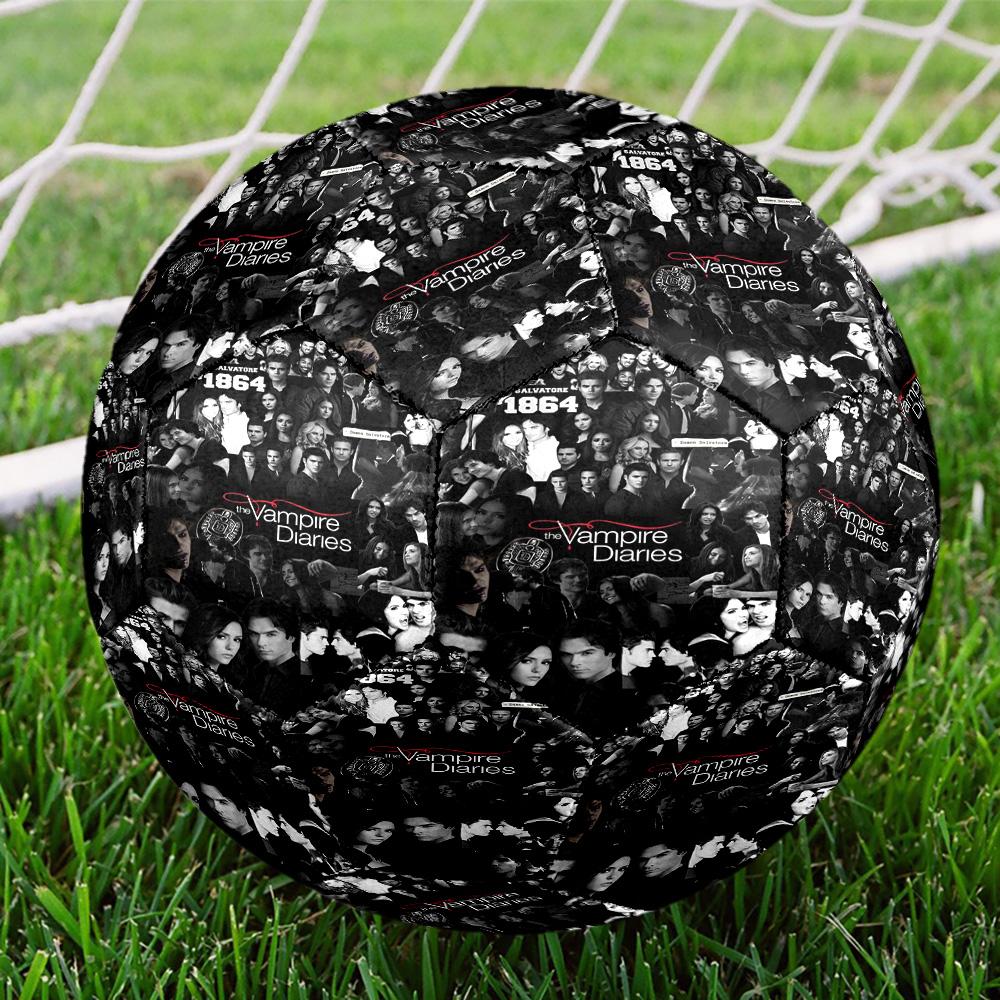 The Vampire Diaries Print Size 5 Soccer Ball, Standard Match Football for Sports Game and Team Practice, Ideal Gift for Soccer Fans