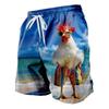 Summer 3D Fun Cartoon Animals Print Shorts Fashionable Casual Beach Men's Shorts