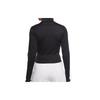 Nike T Shirts Women's Black Stand Collar Moderate Straight Fit CU5365-010