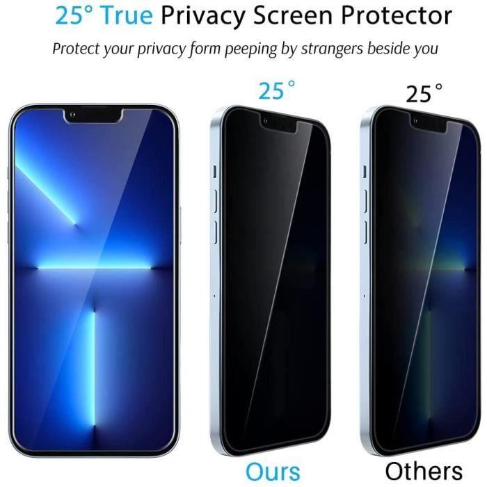 Film de protection en verre trempé - PROSHOP - iPhone 13 - Anti espion - Résistant aux chocs - 4 pièces