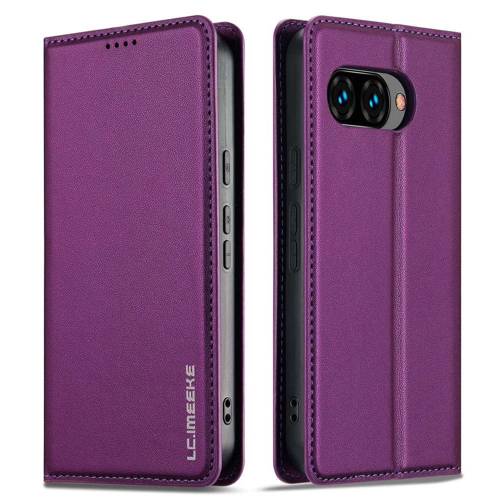 LC.IMEEKE L1 Series for Google Pixel 9a Case PU Leather Wallet Stand Protective Phone Cover