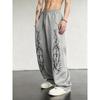 Summer Abstract Flame Graphic Joggers Quick Drying Elastic Waist Baggy Trousers For Men Streetwear