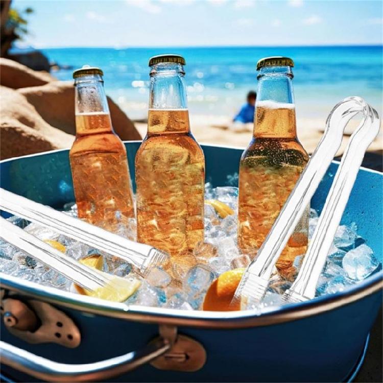 10 Piece Miniature Ice Clip Clear Sugar Tongs Buffets Serving Clamps For Beer Cocktails Party Catering Accessories