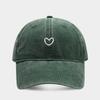 Literary and retro small love embroidery soft top fashion cap women's summer outdoor simple washed baseball cap men's autumn