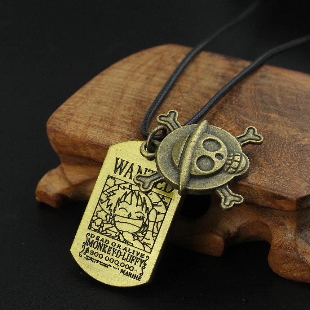 

Цельное ожерелье в стиле аниме Луффи, соломенная шляпа и кулон в виде жетона, мужские модные аксессуары, ювелирные изделия для фанатов