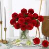 5Pcs Silk Ball Chrysanthemum Wedding Artificial Flower Decor Vase for Home Room Scrapbooking Flower Gift Arrangement Accessories