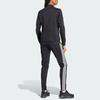 Adidas Essentials 3-Stripes Colorblock Long Sleeve Track Jacket and Pants Set Women Tracksuit Black IJ8781