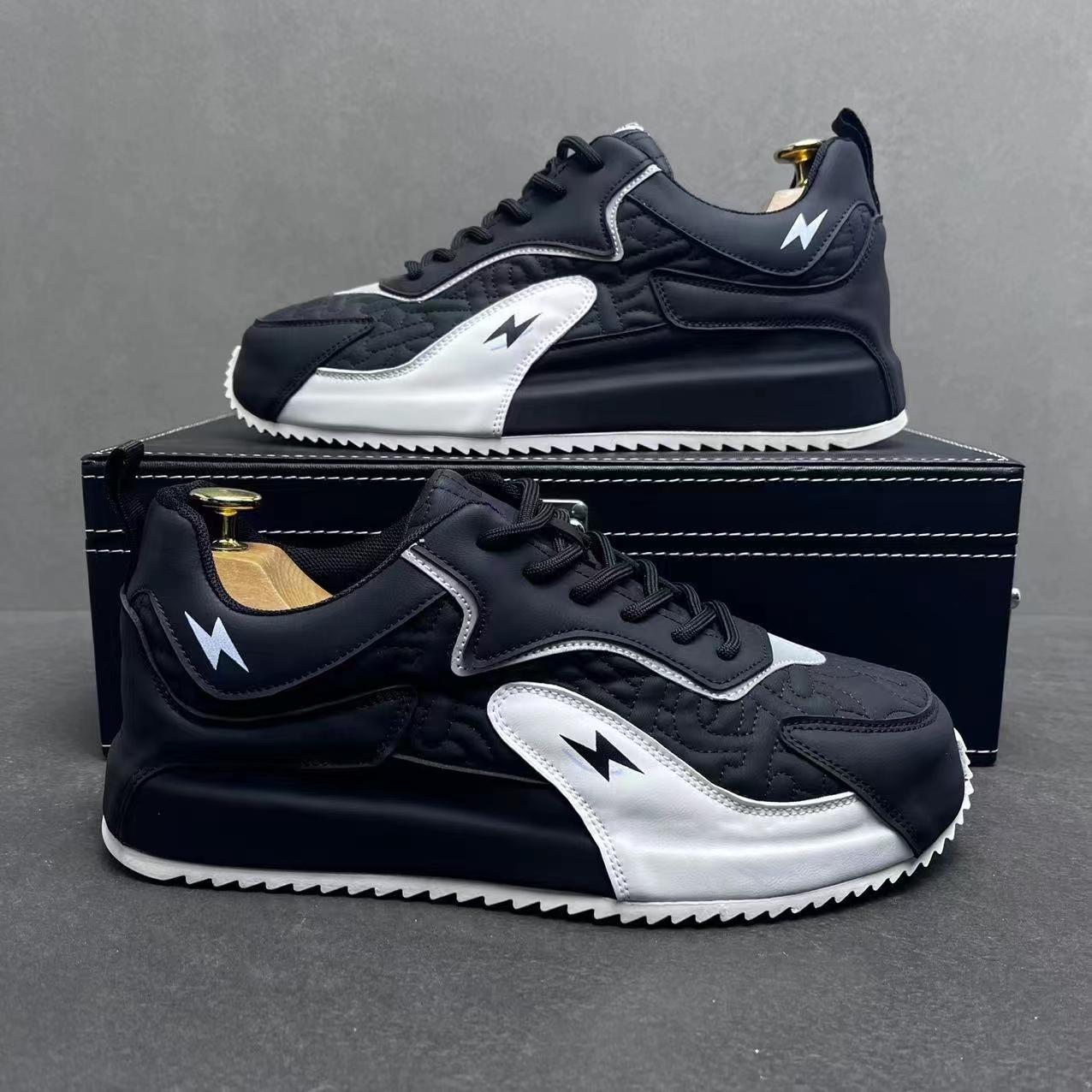 

Атлетические кроссовки Спортивная обувь Кожаные балетки Баскетбольные платформы Граффити Массивные Кроссовки для бега на высокой подошве Модные мужские кроссовки 42