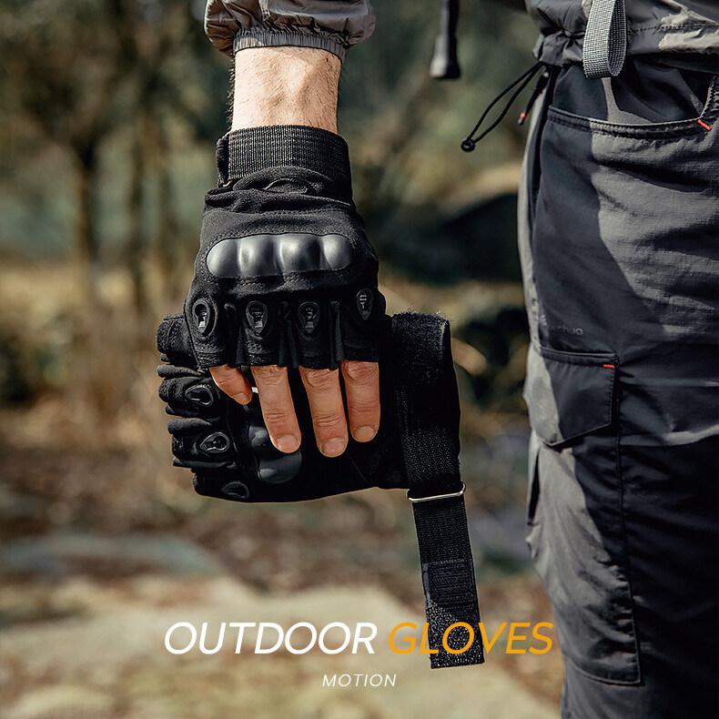 OLIKEI Half Finger Tactical Gloves for Men Hard Shell Military Gloves Anti-slip Wear-resistant Outdoor Climbing Gloves Motorcycle Cycling Gloves
