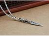 Retro S925 Sterling Silver Vajra Triangle Pendant for Men and Women