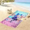 BFF Cartoon Print Beach Towel, Large Soft Quick Dry Towel for Beach Camping Swimming